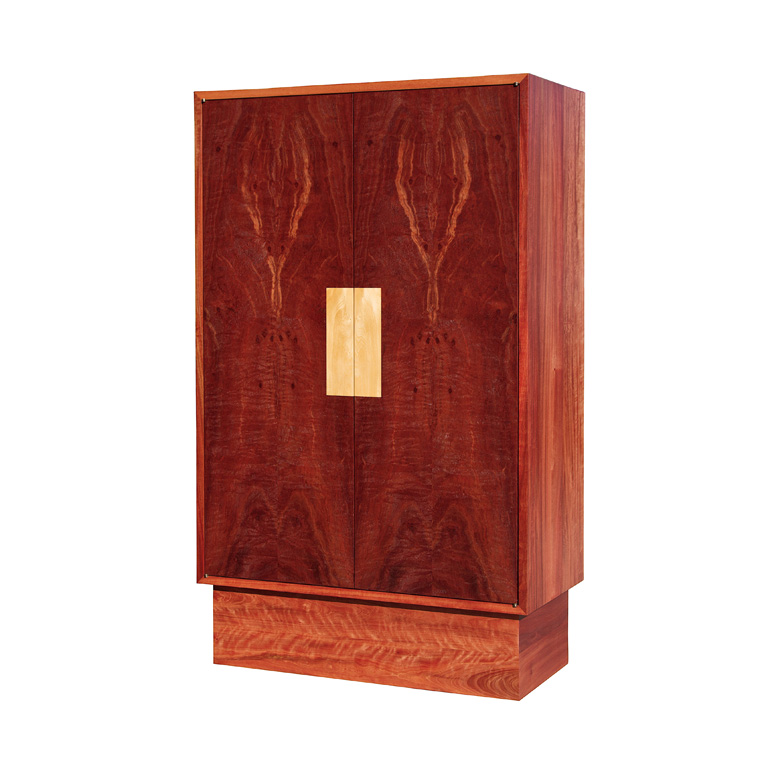 Red Gum cabinet with Huon Pine handles