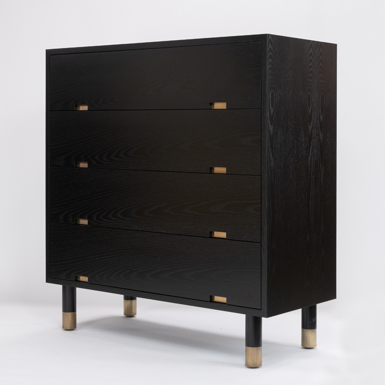 Ebonised Oak chest of drawers